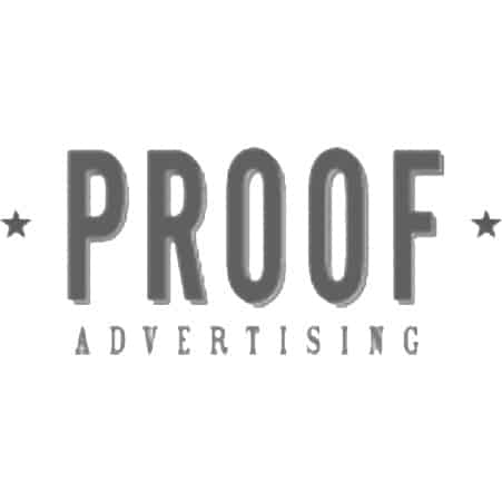 Proof advertising logo