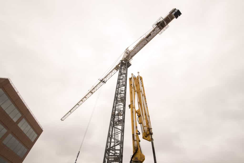 Crane on Site at the 801 Barton Springs Construction Site in Austin, Texas