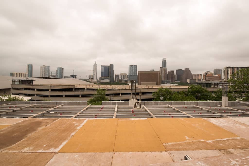 View of the Austin Skyline from the 801 Barton Springs Office Development Project