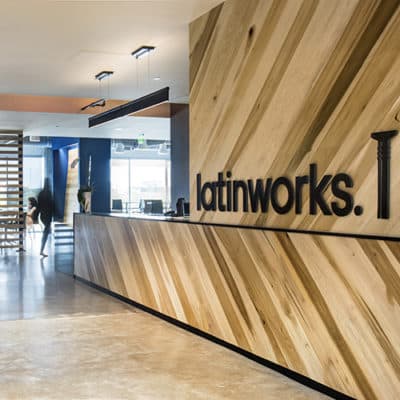 Interior of Latinworks office space in Austin, Texas