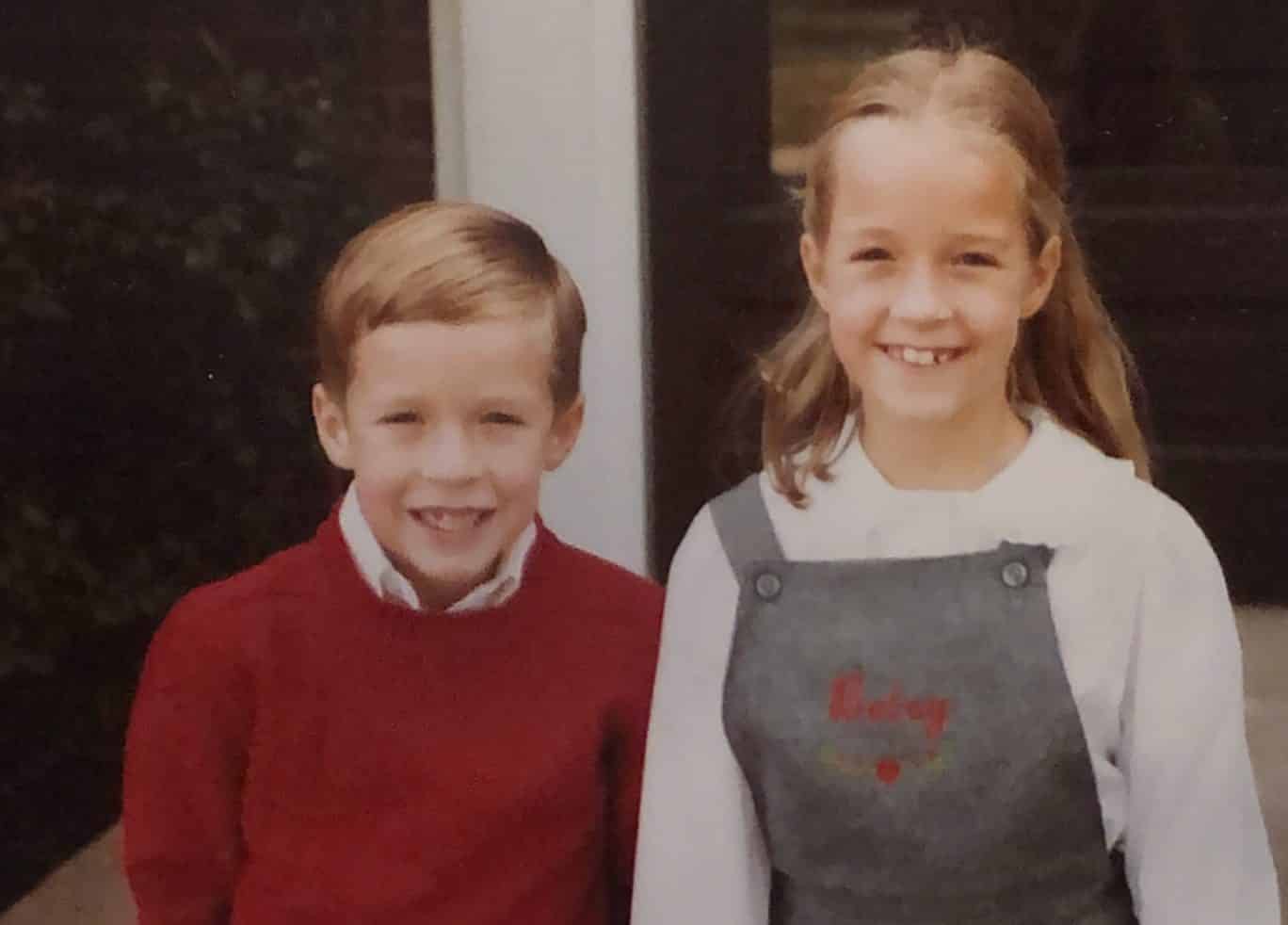 Chad Barrett with his sister