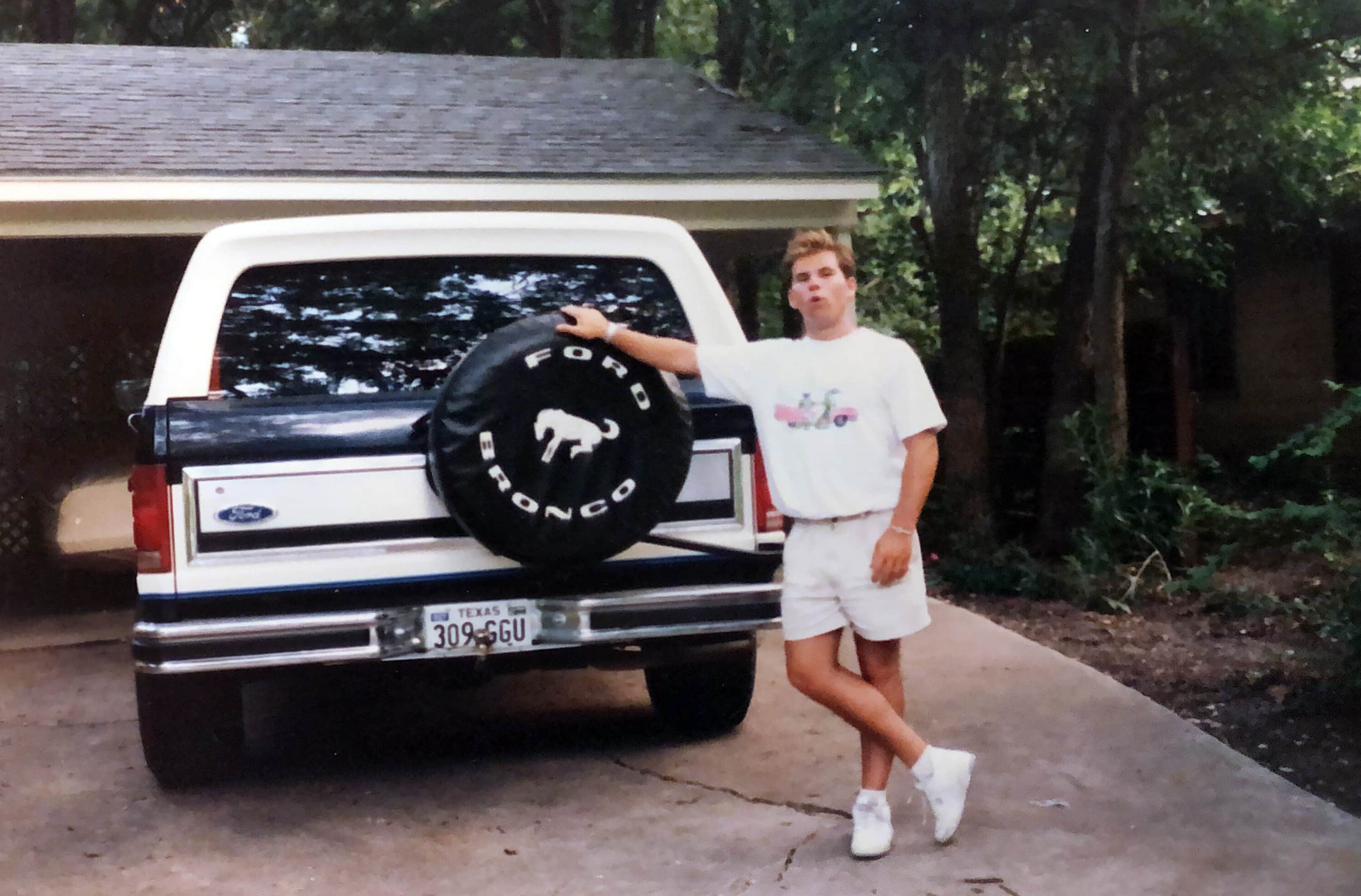 Young David Putman by his Bronco
