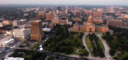 Developments in Austin near the Capitol and Courthouse